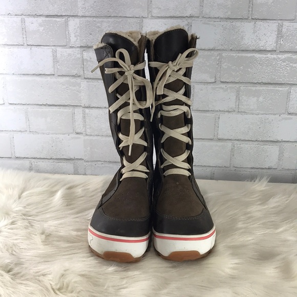 Sorel Tall Mackenzie Lace Up Snow Winter Boots EUC - Picture 5 of 8
